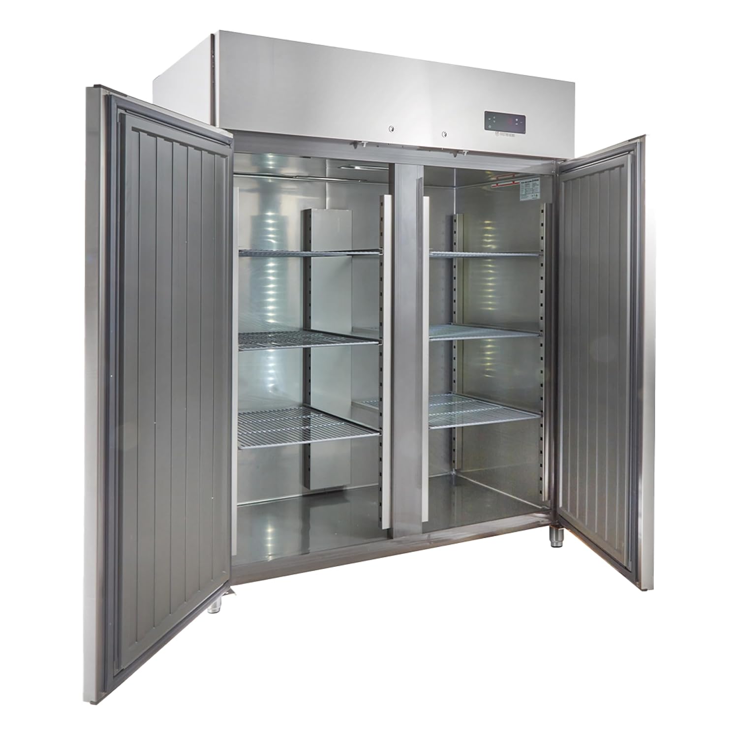 ECO 1300 GN 2/1 Monoblock Gastronomie Kühlschrank Gastronomiebedarf, 1350 Liter, Großvolumiger freistehender Gewerbekühlschrank, Energiesparend, Robuste Bauweise