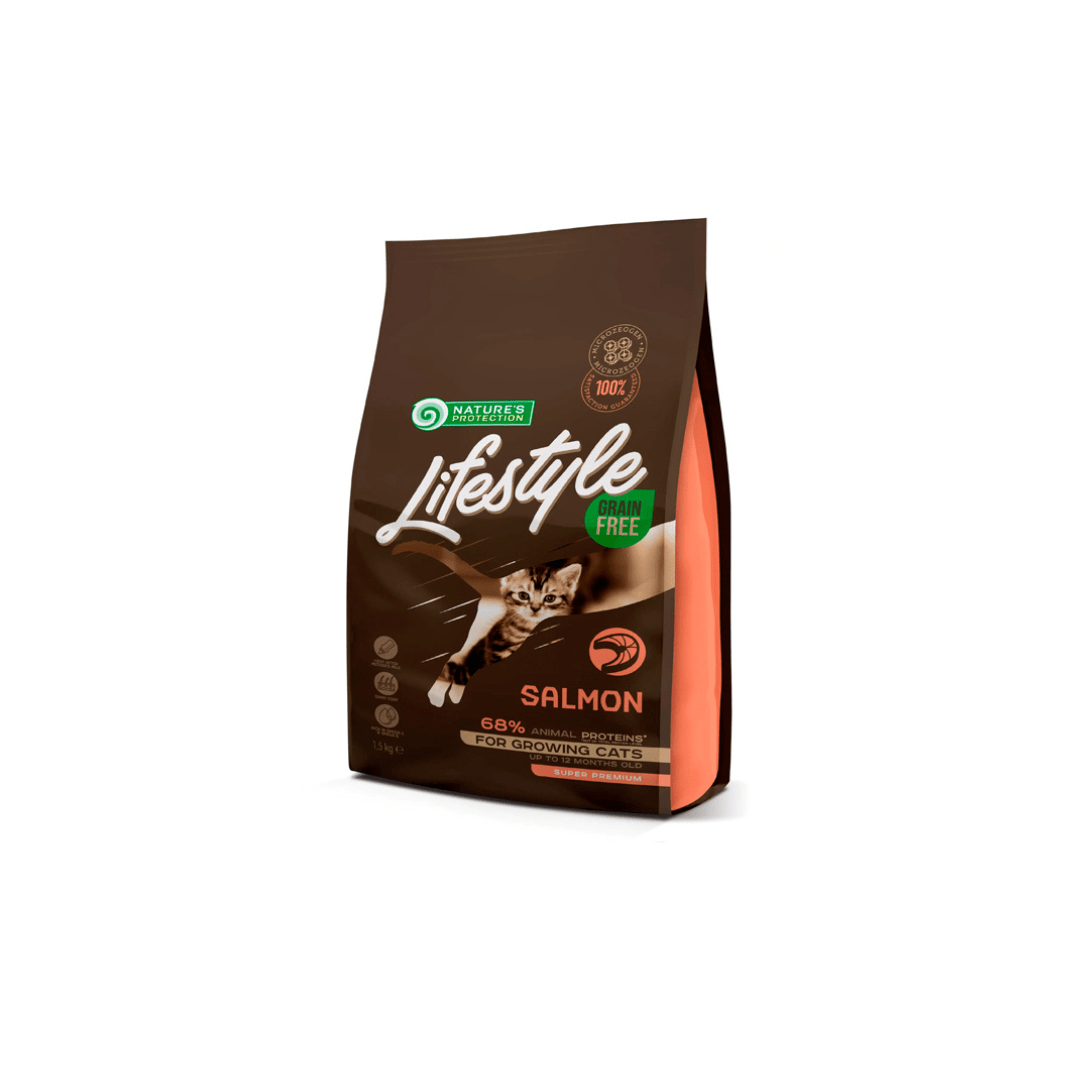 Alimento Nature's Protection Lifestyle Salmão para Gatinhos 1,5 Kg