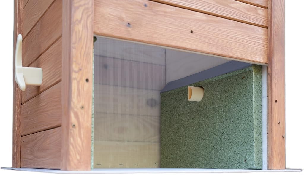 Holz Komposter Rattensicher mit Deckel, Schädlingsschutz, Durchlüftungsgitter und Boden, Gleit-Technik Kompostieren ohne üblen Gerüche, kein Umsetzen mehr, 340 L