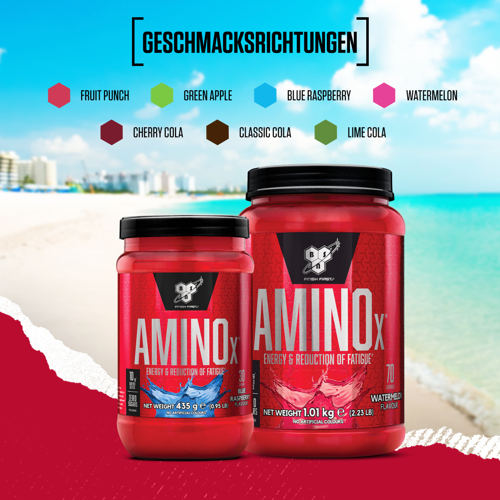 Amino X Aminosäuren BCAA - 435g - Grüner Apfel