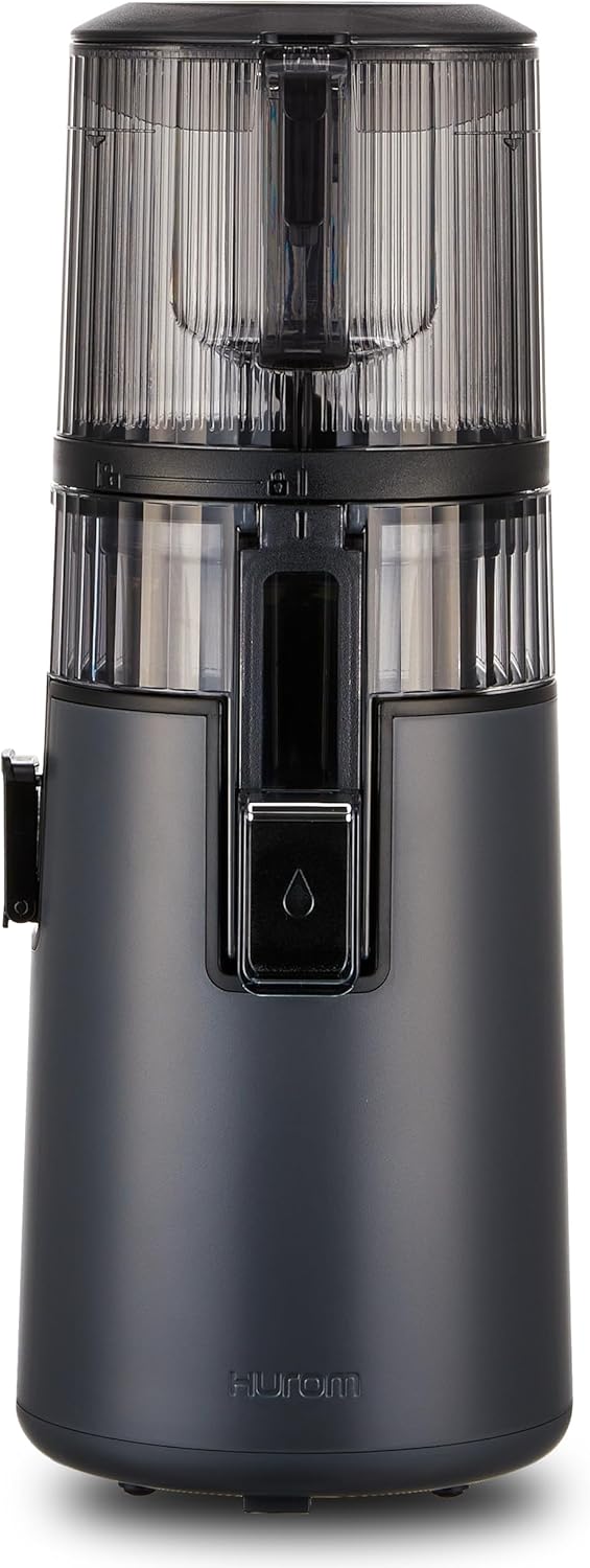 Hurom H70FT Neuer Slow Juicer | Elektrische Kaltpresse | Entsafter für Gemüse & Obst | 1.8L Kapazität | Automatische Entsaftungsfunktion | BPA-frei | 15 Jahre Garantie | 150W | Titangrau