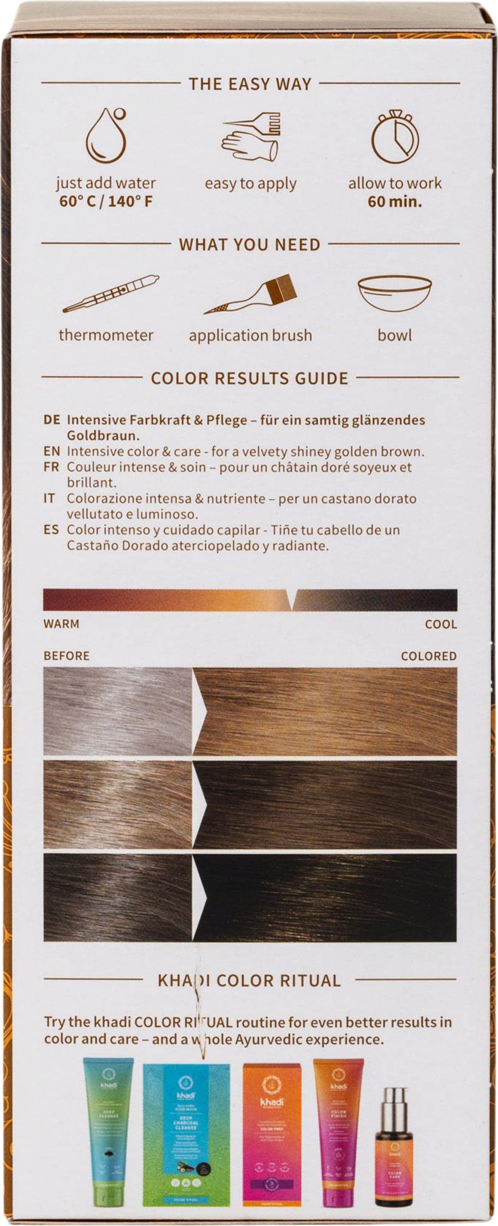 Khadi®  Pflanzenhaarfarbe Goldbraun, 100 g