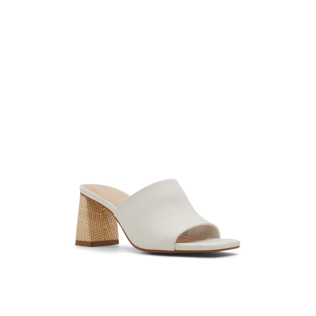 ALDO-Harans-l-Mules Sandales - Talon bloc - Blanc/Oss