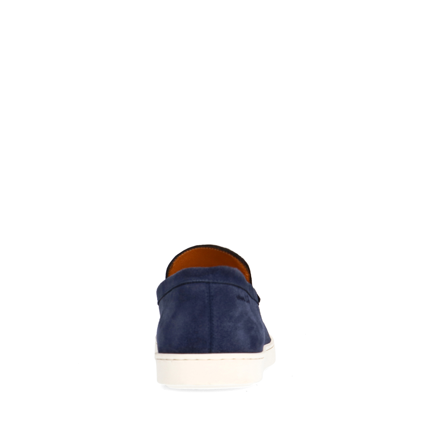 Donkerblauwe suède loafers