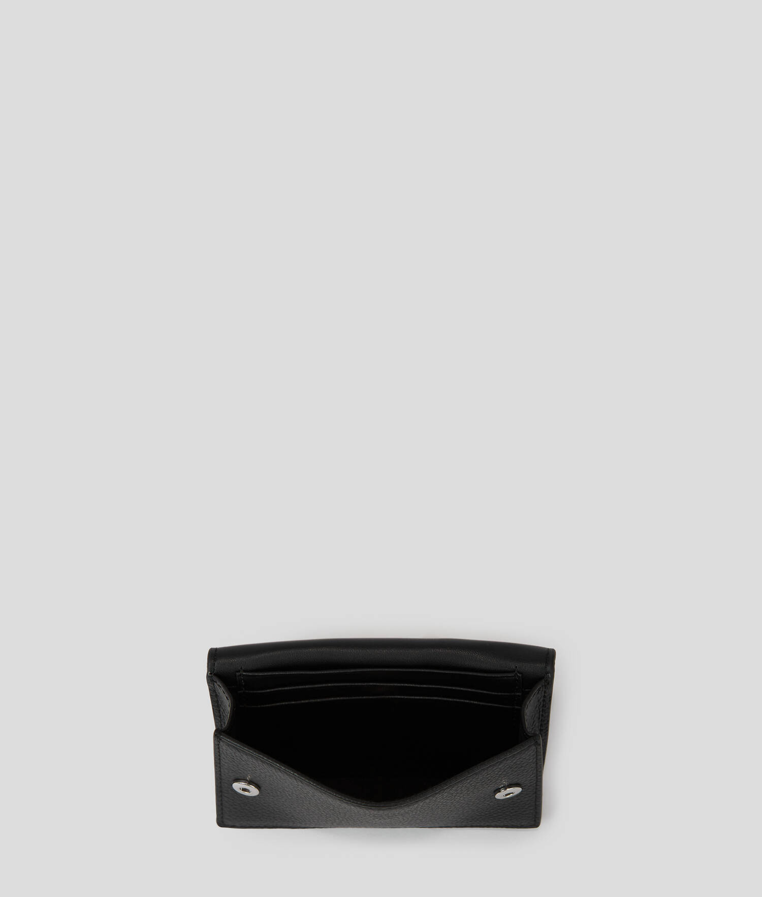 PORTEFEUILLE DE TAILLE MOYENNE EN CUIR GRAINÉ K/SEVEN - Noir