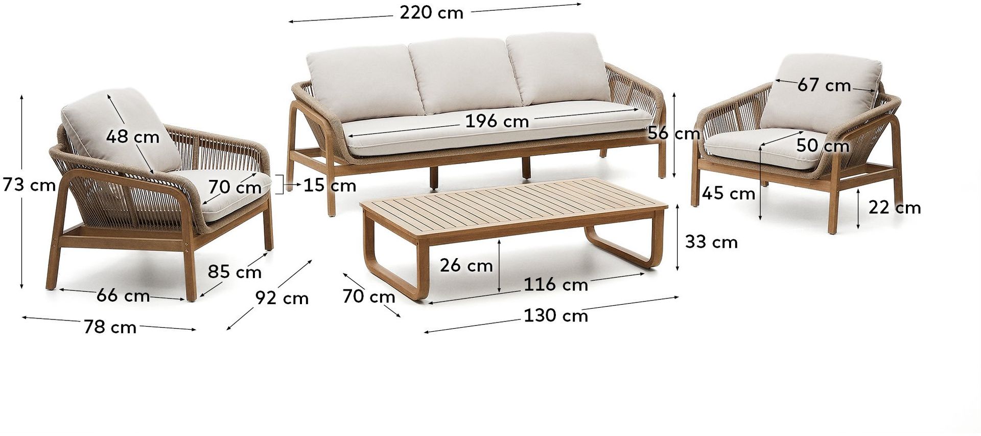Kave Home   Vellana Outdoor Loungeset