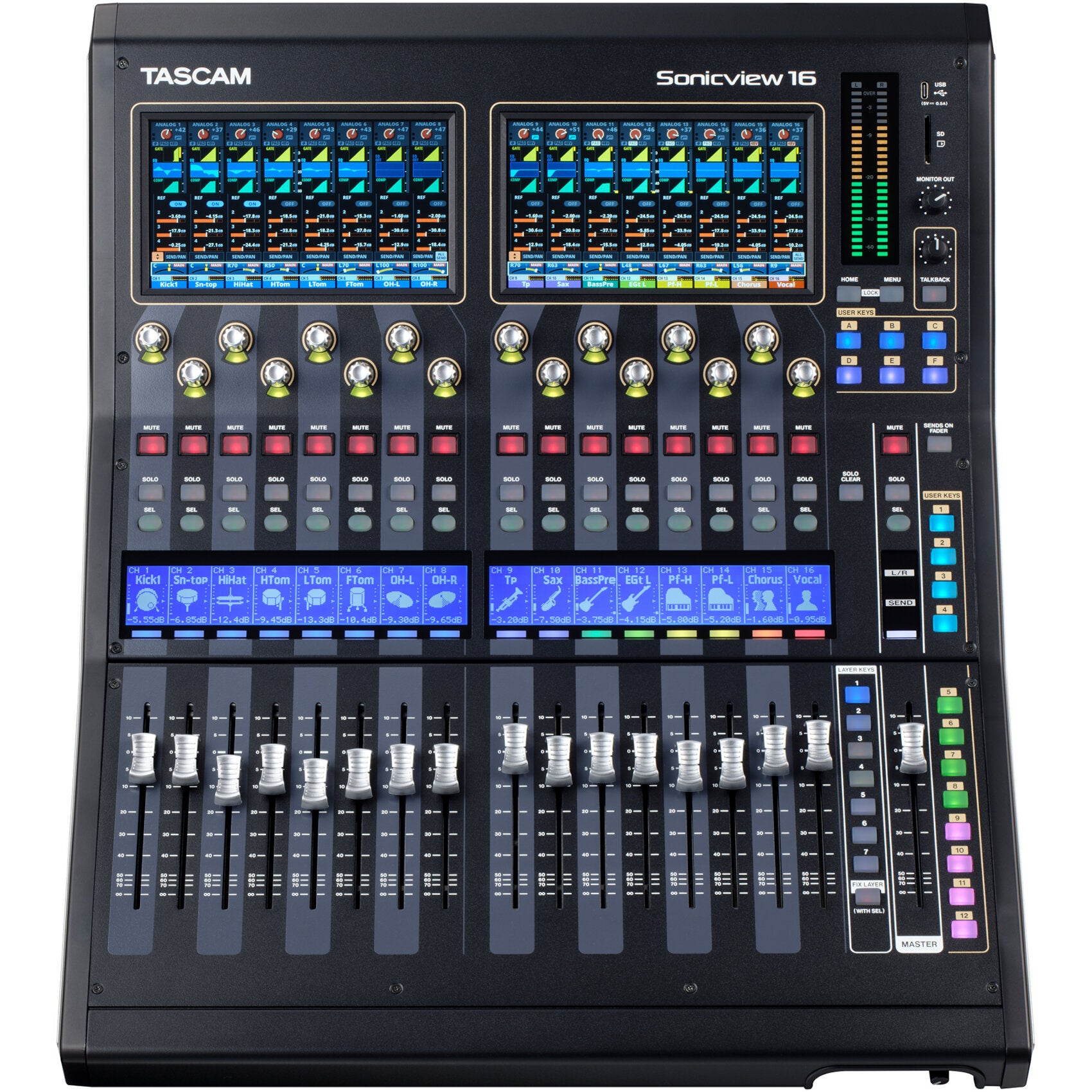Tascam Sonicview 16 interactief digitaal mengpaneel