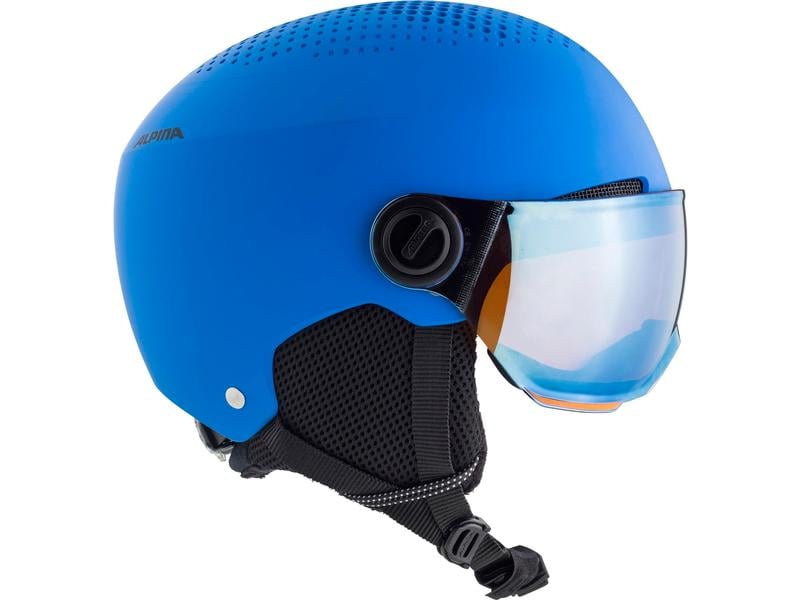 alpina Helm Zupo Visor Q-Lite Blau, S Kinder-Hartschalenhelm
