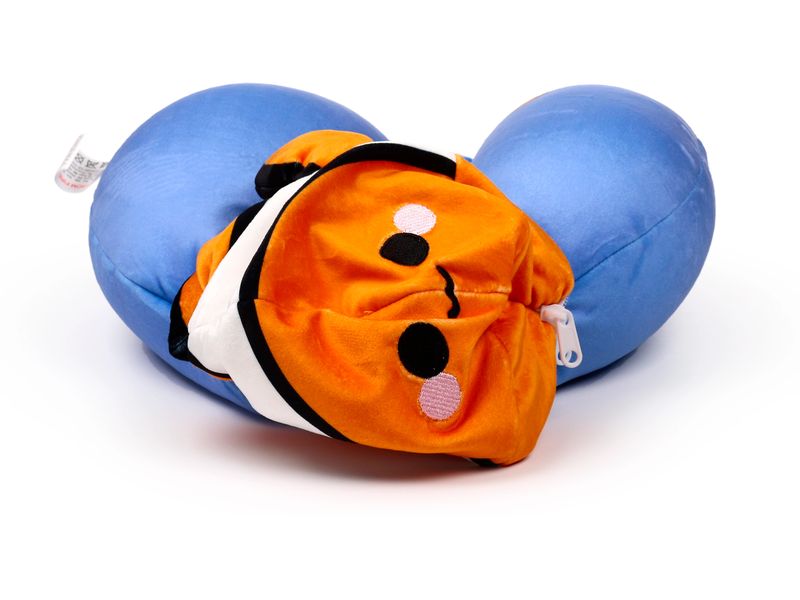 Sombo Reisekissen Plüsch 2 in 1 Clownfisch Plüsch Memory Foam Reisekissen