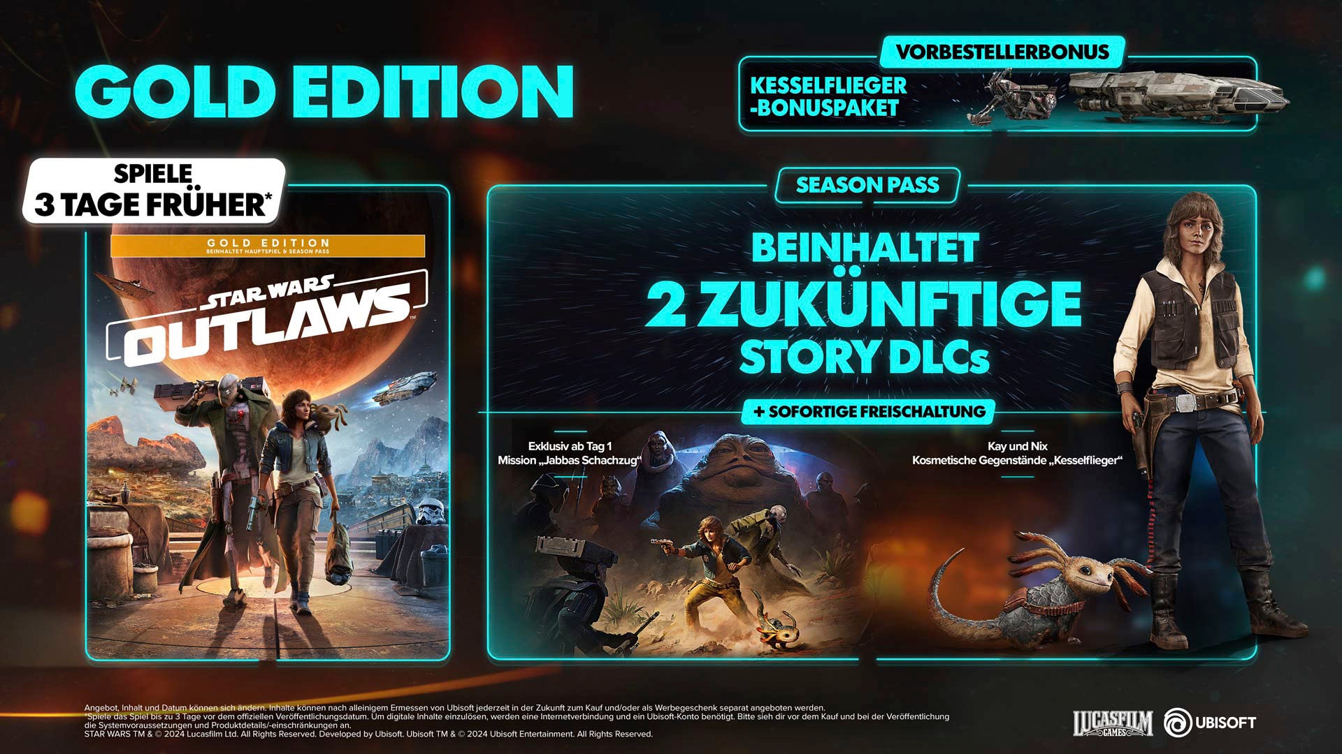 UBISOFT Spielesoftware »Star Wars Outlaws Gold Edition« Xbox Series X