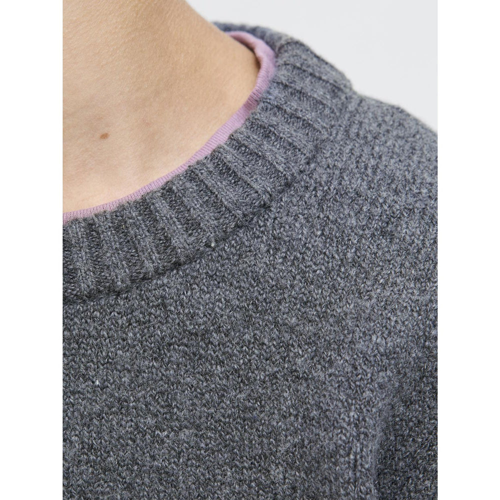 Køb Jack & Jones Junior Dark Grey Melange Jornorrebro Strik Crew Neck Ln Jnr
