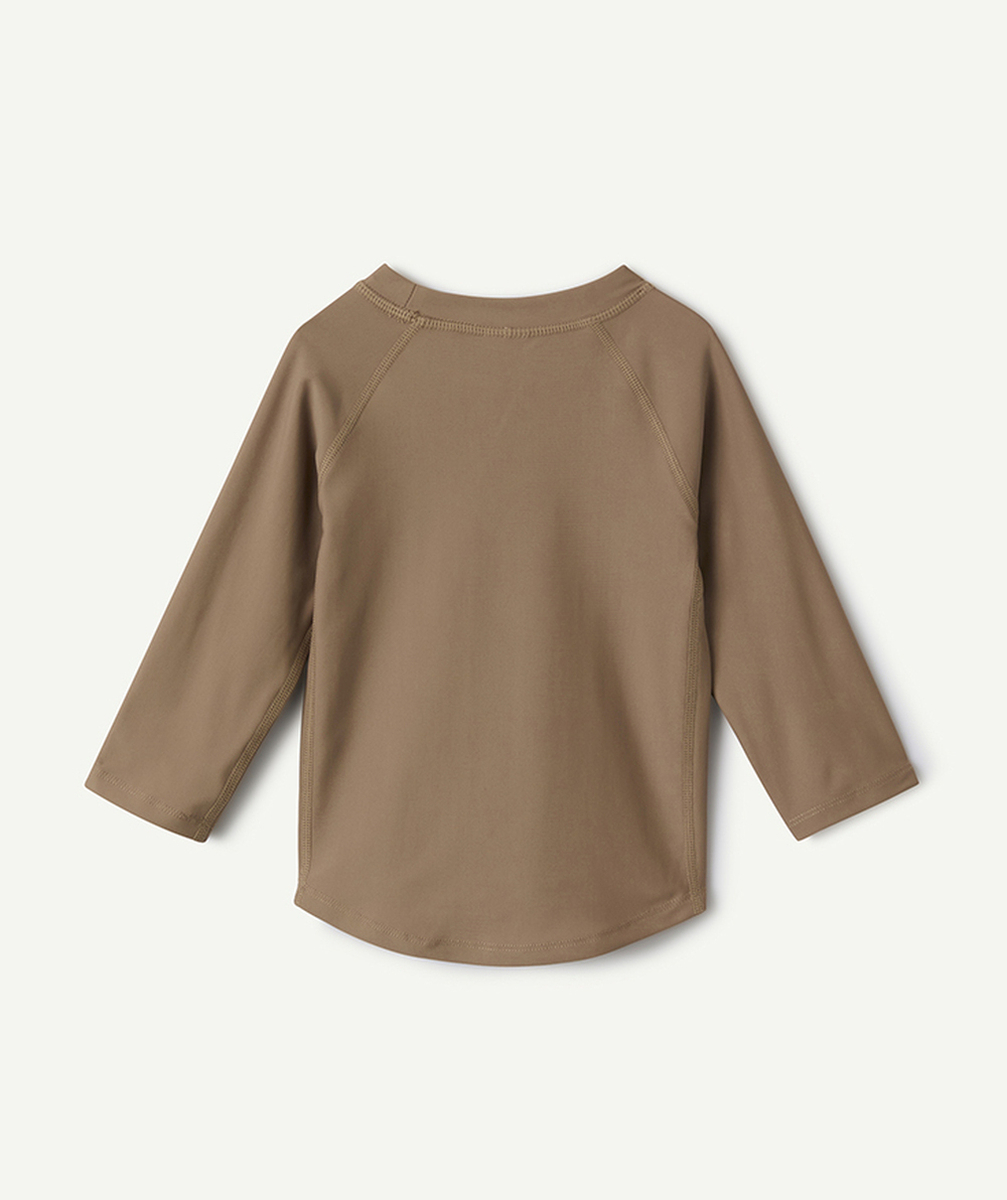 LASSIGT-SHIRT MANCHES LONGUES MIXTE ANTI-UV MARRON AVEC MOTIF LION