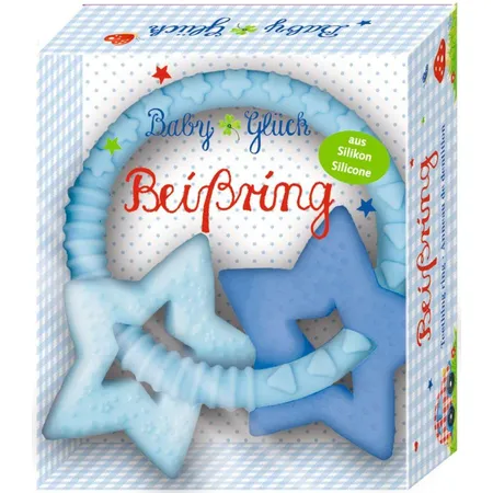 Die Spiegelburg Beißring BabyGlück mit zwei Sternen, hellblau