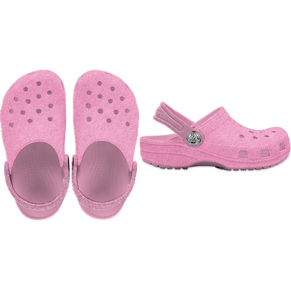 Køb Crocs Pink Tweed Glitter Classic Glitter Clog