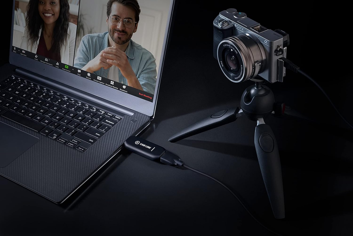Cam Link 4K Capture Card externer Kameraaufnahme Adapter für Streaming / Videokonferenzen (10GAM9901) - Schwarz