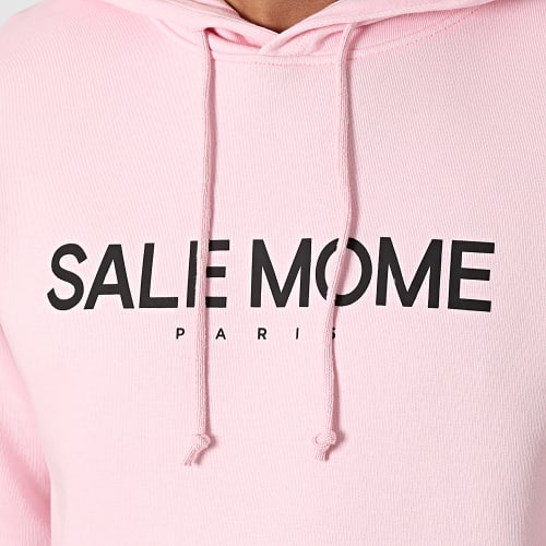 Sweat Capuche Nounours 2 Rose Noir