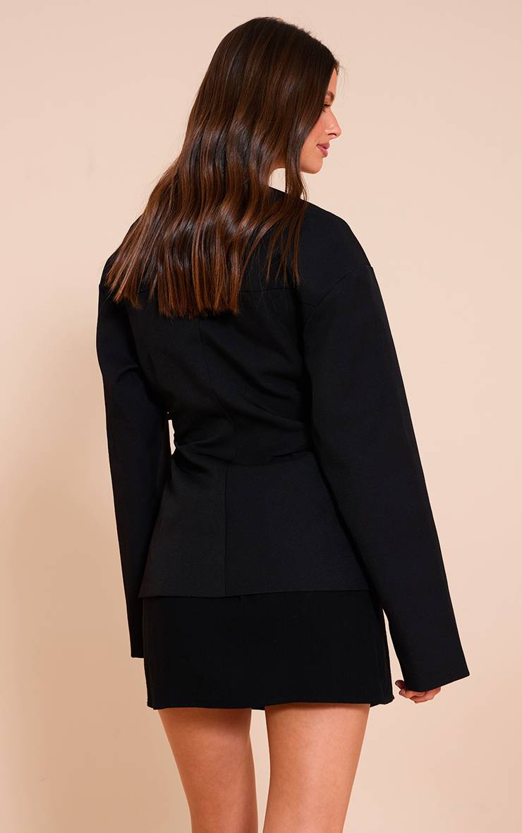 Noir Blazer Cintré Extensible