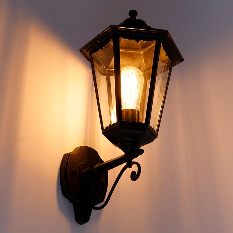 Klassieke buiten wandlamp zwart IP44 - Havana Up