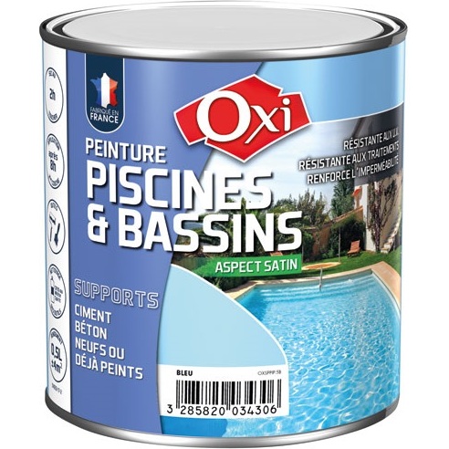 Peinture Piscines & Bassins solvantée  0.5 L - Bleu