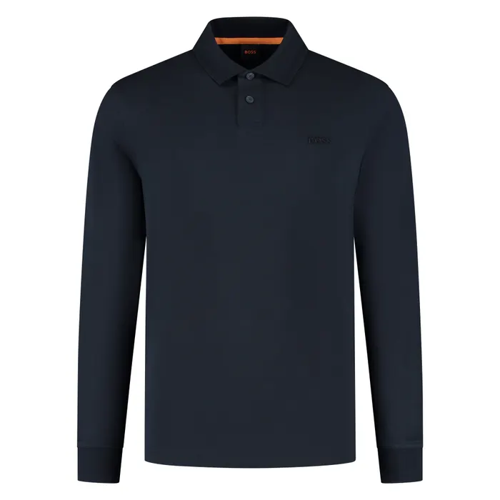 Boss Interlock Longsleeve Polo Heren