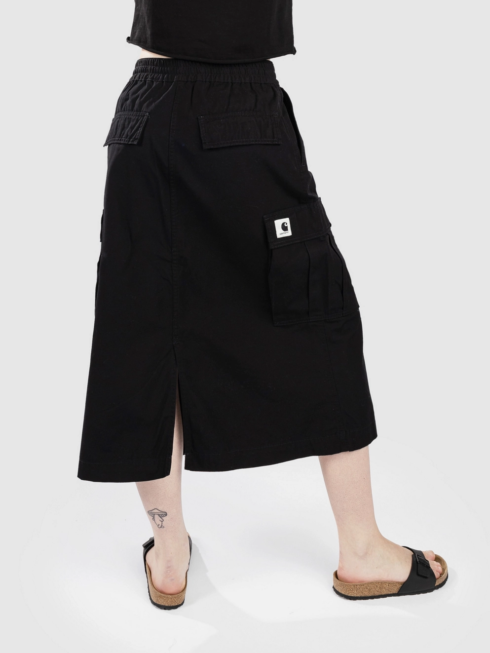 Carhartt WIP Jet Cargo Skirt black rinsed