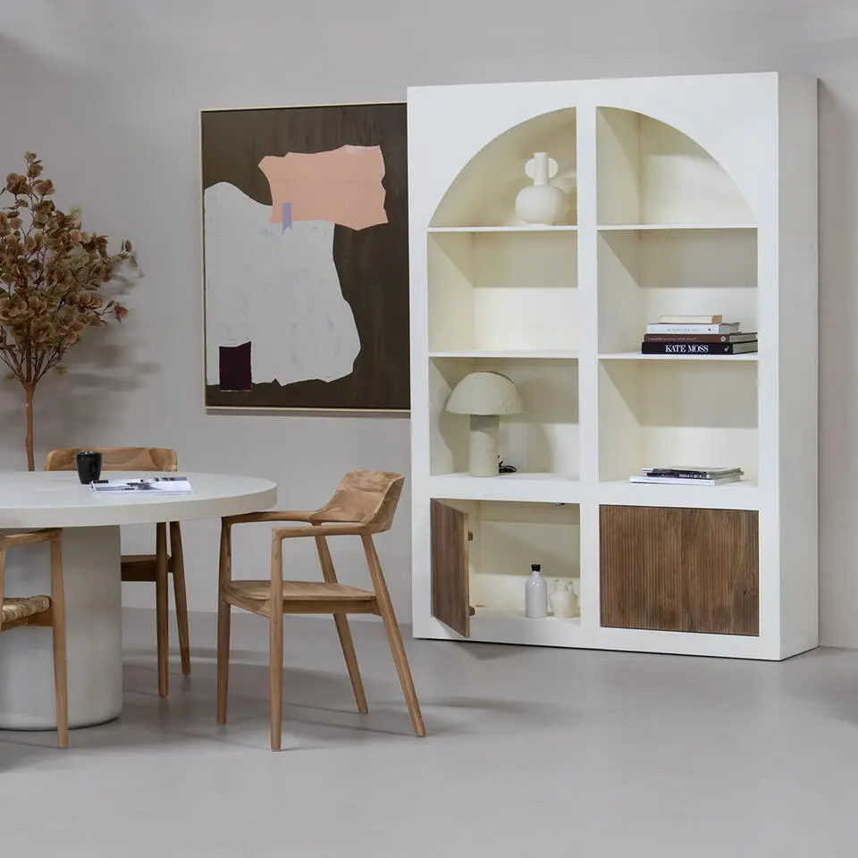 Vakkenkast Beige - 150x38x210cm - 8 Vakken - Miné