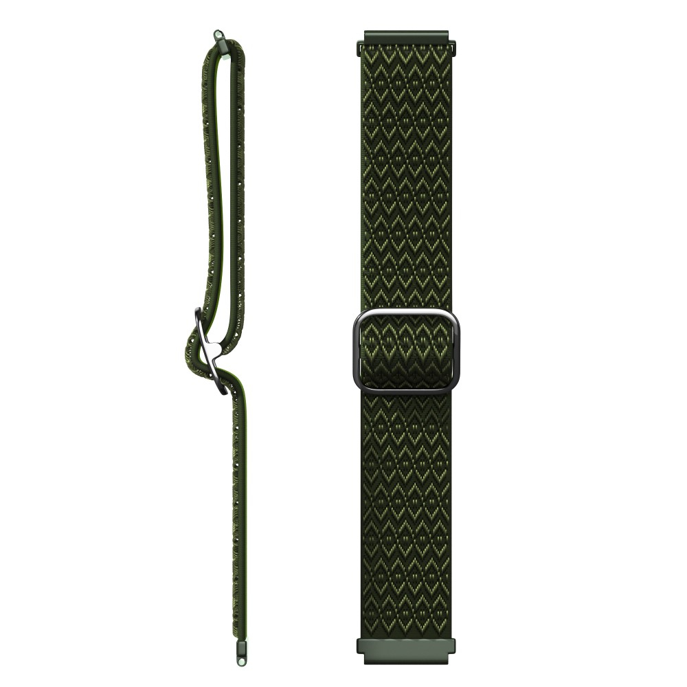 Samsung Galaxy Watch 42mm / Watch Active 2 / Watch Active / Gear Sport Elastisches Nylon Gummi Armband (Gelenkumfang: 160-230mm) - Grün