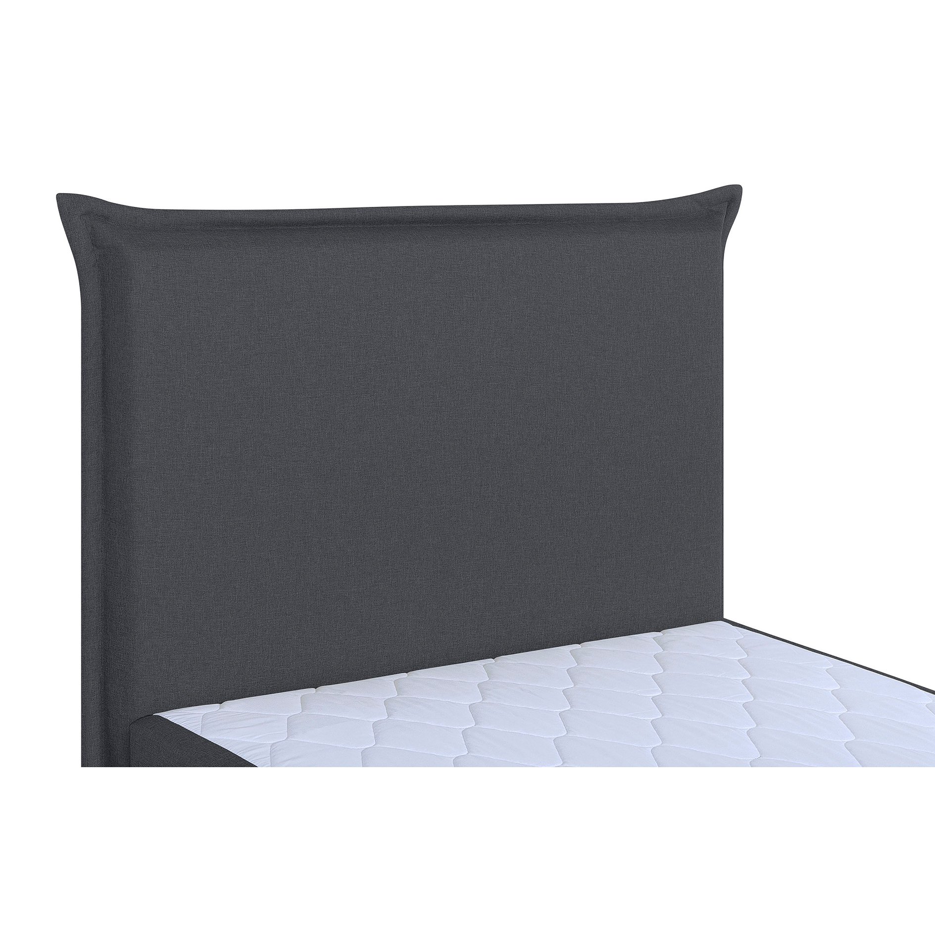 Boxspringbett - grau - mit Bettkasten - H3 - 100x200 cm