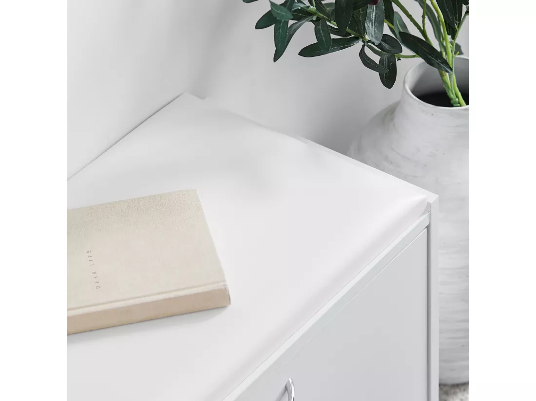Banc Armoire à chaussures 1 abattant avec coussin, Coffre Rangement pour chaussures Blanc, FSR16-W
