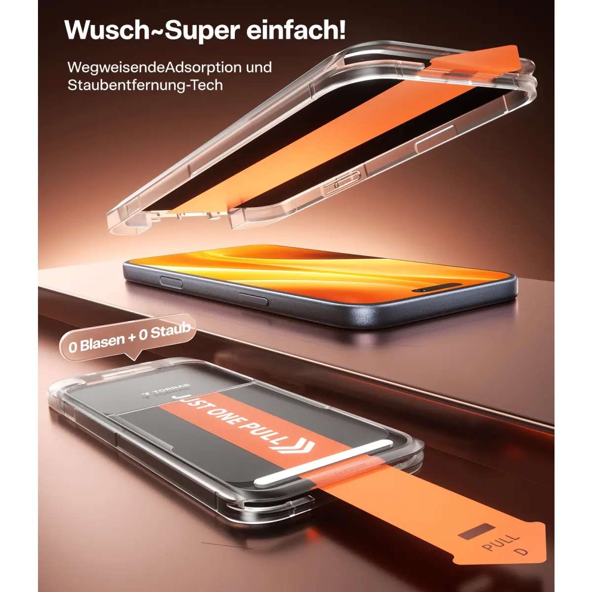 iPhone 17 Pro Max Install Master Privacy Panzer Glas Displayschutz Case Friendly (Anti Spy)