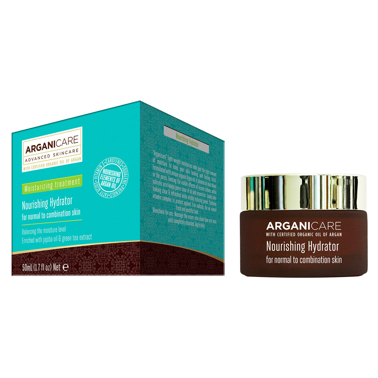 Arganicare Crème hydratante peaux normales à mixtes - 50 ml