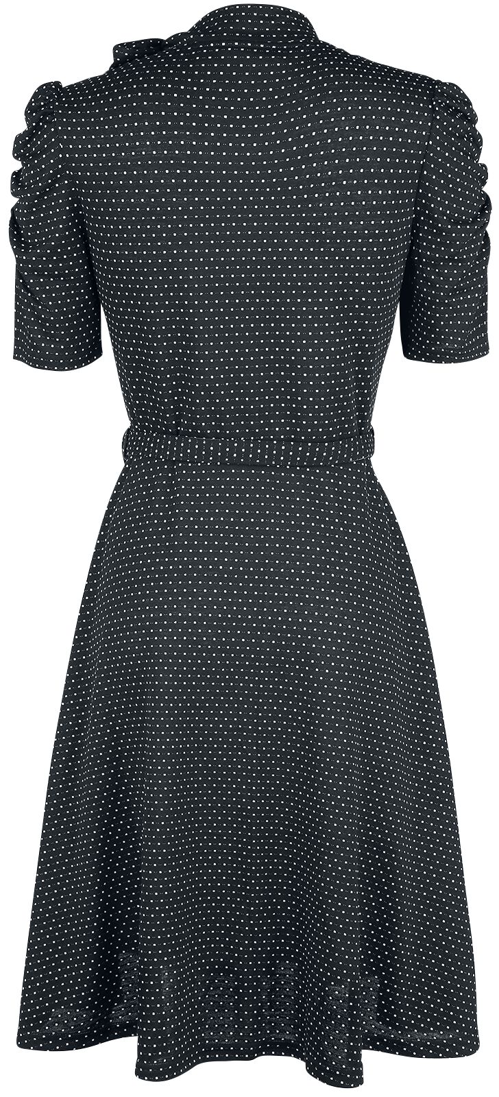 Robe Nœud Au Col Noire Pois Posie | Voodoo Vixen Robe mi-longue