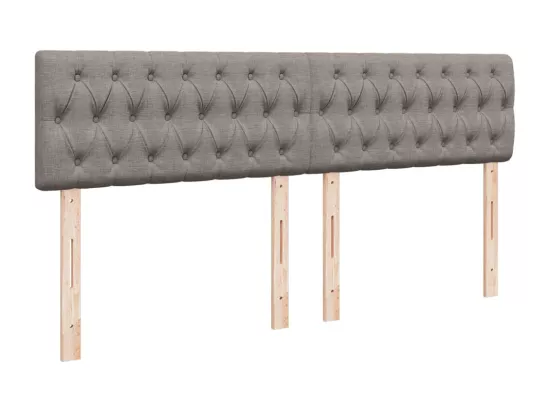 Sommier à lattes de lit avec matelas Taupe 180x200 cm Tissu
