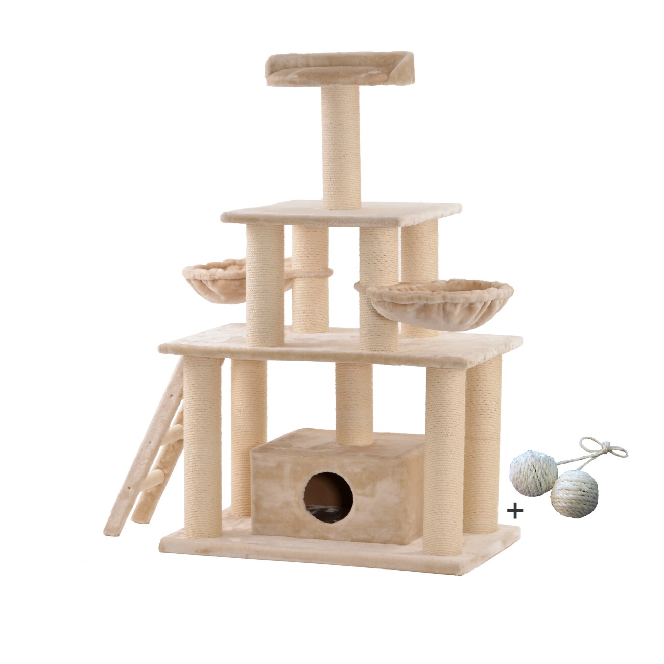Rohrschneider ® XXL Katzenbaum Ginni, mit Gratis-Spielball,