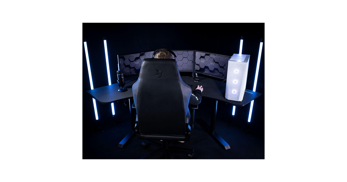 ArozziArena Angelo - Pure Black gaming desk  (Zwart)