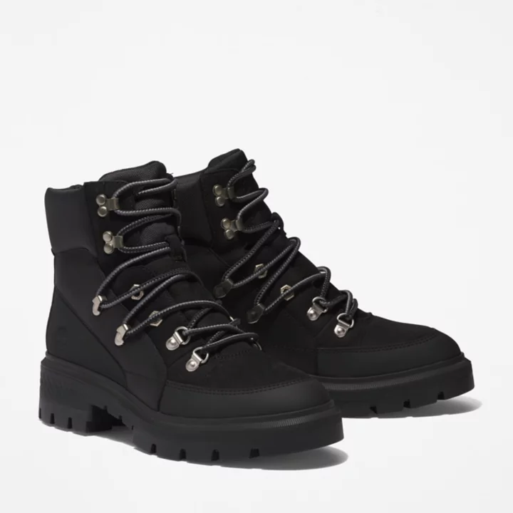 Bota de caminhada impermeável Cortina Valley para mulheres, na cor preta.