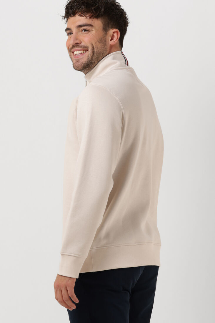 TOMMY HILFIGER gebroken wit tommy hilfiger trui essential monogram half zip