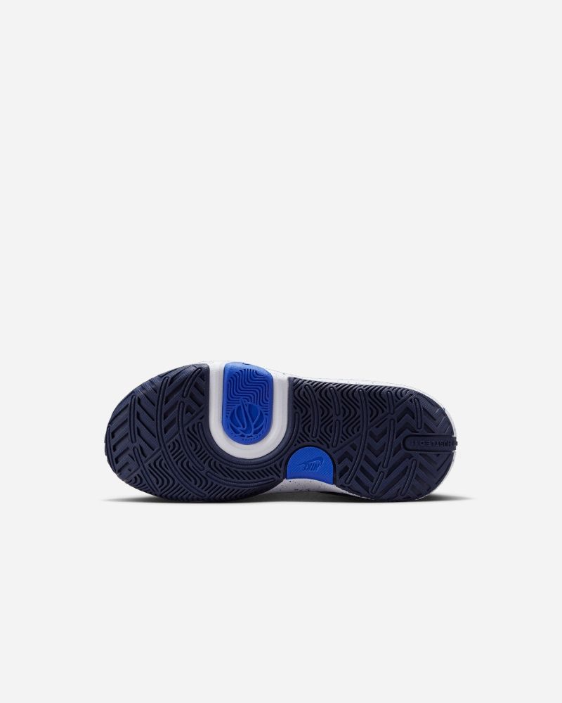Chaussures de basket Nike Team Hustle D 11 Bleu Royal & Blanc pour enfant