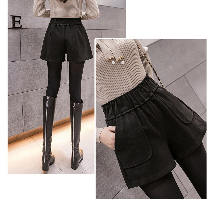 meirology - Hoge taille effen shorts
