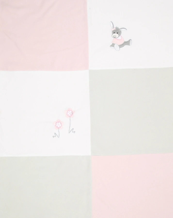 Schmusedecke EMMI GIRL (100x75) in rosa/grau