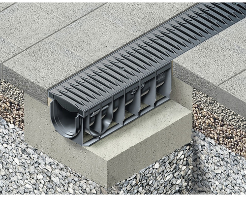 Hauraton Recyfix PRO 150 Fibretec rooster SW 9 met horizontale aanslag 500 mm x 199 mm x 20 mm