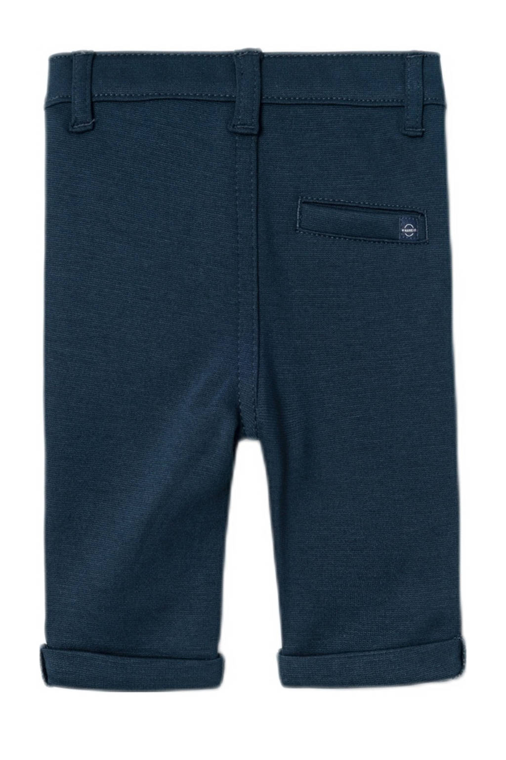 NAME IT baby regular fit broek NBMSILAS donkerblauw
