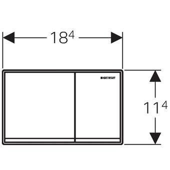Geberit Omega 60 Square geïntegreerde drukplaat geborsteld chroom