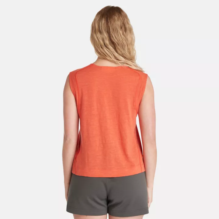 Haut sans manches Timberland x Icebreaker en laine mérinos pour femme en orange