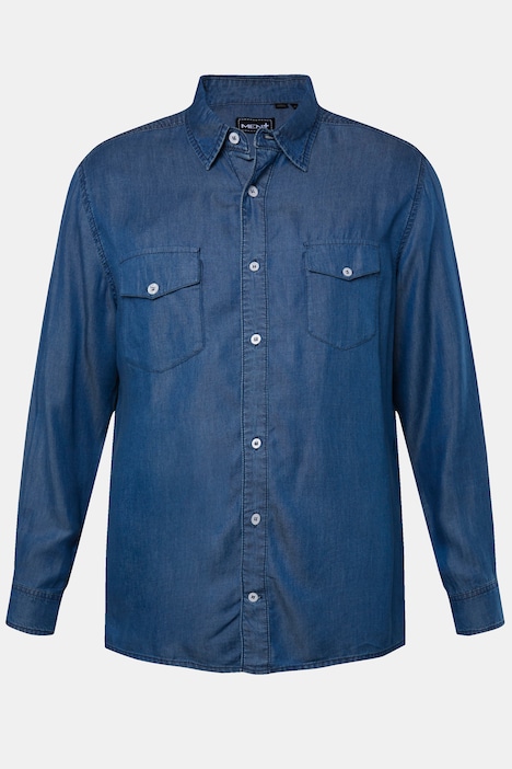Men+ Jeansoptik-Hemd, Langarm, Kentkragen, Comfort Fit, bis 8 XL