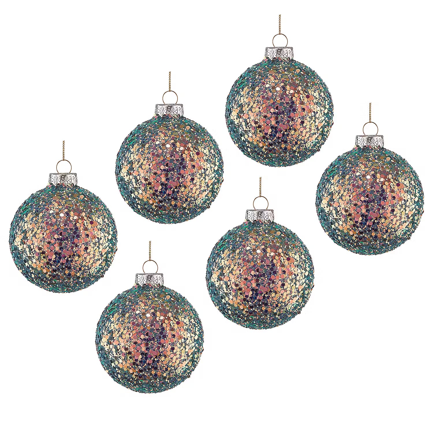 HANG ON Weihnachtskugel Glitter 6er-Set