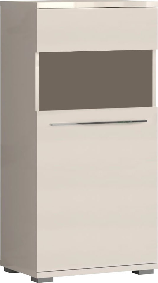 PLACES OF STYLE Highboard »Piano Vitrine« (H/B/T): 123/60/40,2cm,  UV lackiert, Soft-Close Funktion