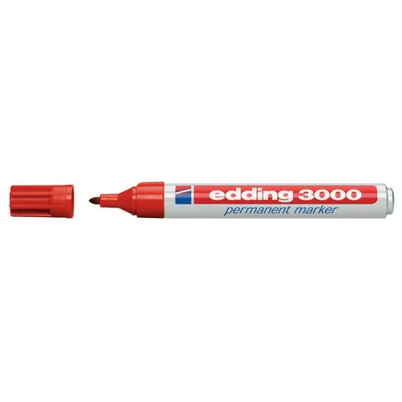 edding 3000 Permanentmarker nachfüllbar, 1.5 - 3 mm, rot