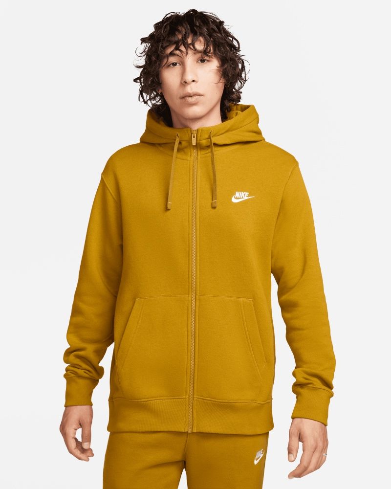 Sweat zippé à capuche Nike Sportswear Club Fleece Jaune pour homme