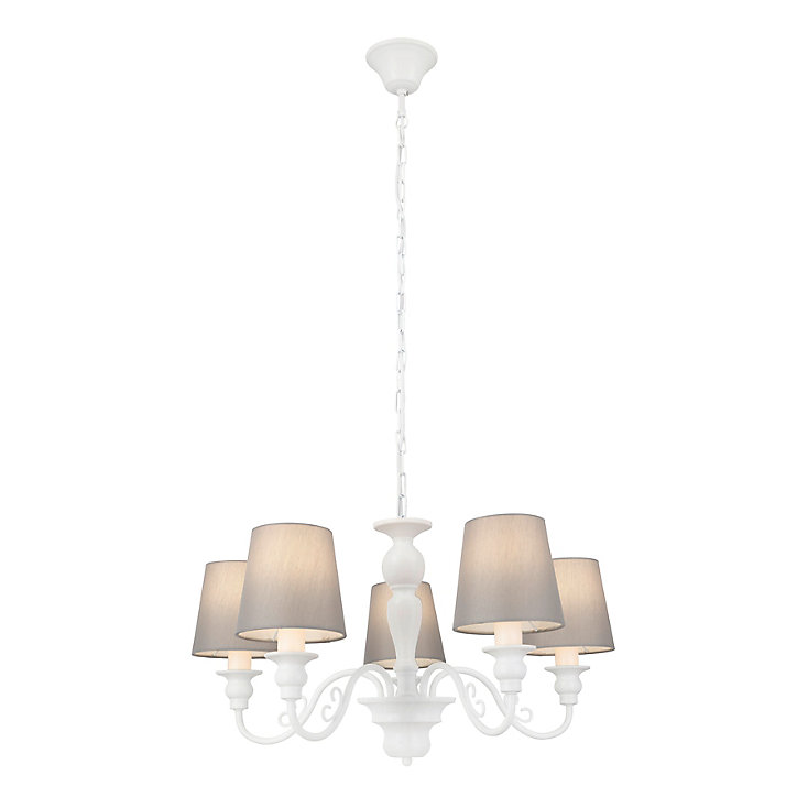 Suspension Tulou 5 ampoules E14 IP20 blanc